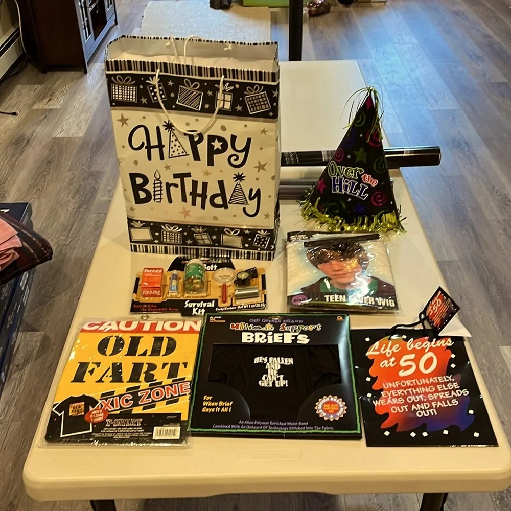 NWT Gag gift for men’s over the hill birthday party